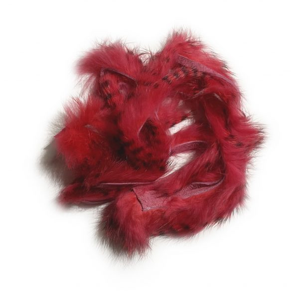 Black Barred Rabbit Strips Sockeye Red