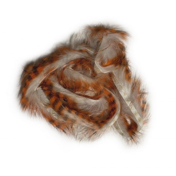 Tiger Barred Rabbit Strips Hot Orange/Black Over White
