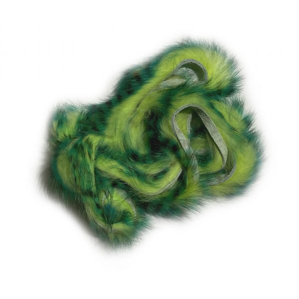 Tiger Barred Rabbit Strips Mahl Green/Black Over Chartreuse