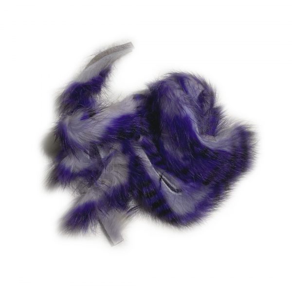 Magnum Tiger Barred Rabbit Strips Purple/Black Over White