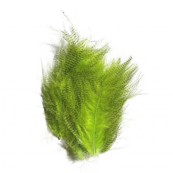 Fine Black Barred Marabou Feathers Fl. Chartreuse
