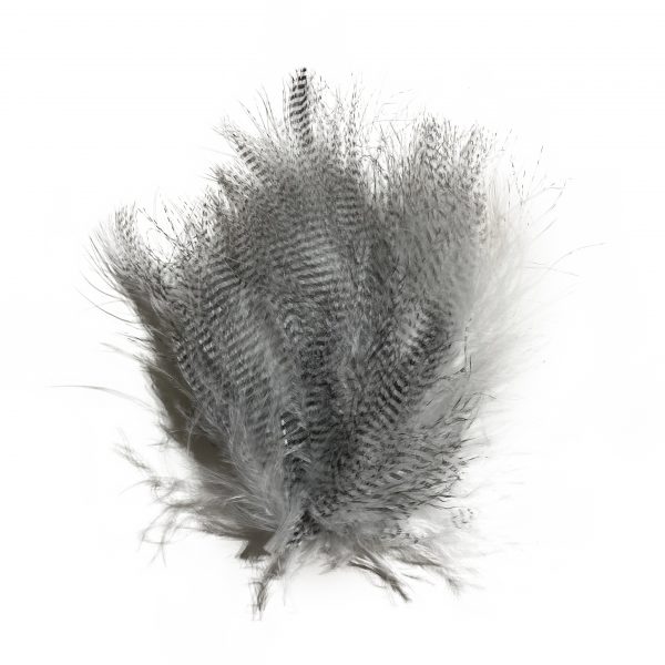 Fine Black Barred Marabou Feathers White