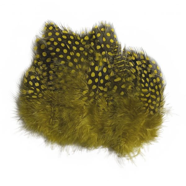 Strung Guinea Feathers Yellow