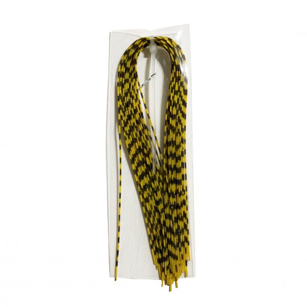 Grizzly Barred Rubber Legs Medium Yellow
