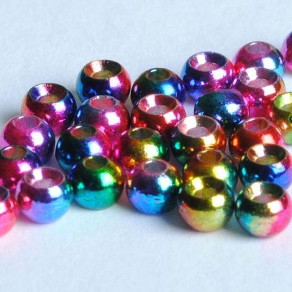 Plummeting Tungsten Beads Rainbow Hued 1/8". 3,3 mm