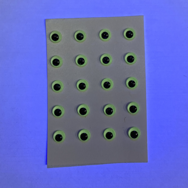 Fluorescent Fly Eyes 1/8" 3mm Fl. Glow In The Dark - Imagen 2