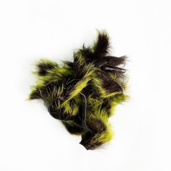 Barred Polychrome Rabbit Strips Black/Yellow Barred Chartreuse