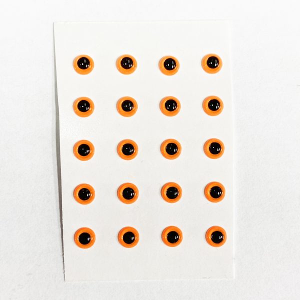 Fluorescent Fly Eyes 1/8" 3mm Fl. Orange