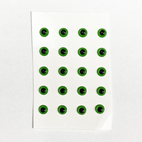 Fluorescent Fly Eyes 1/8" 3mm Chartreuse