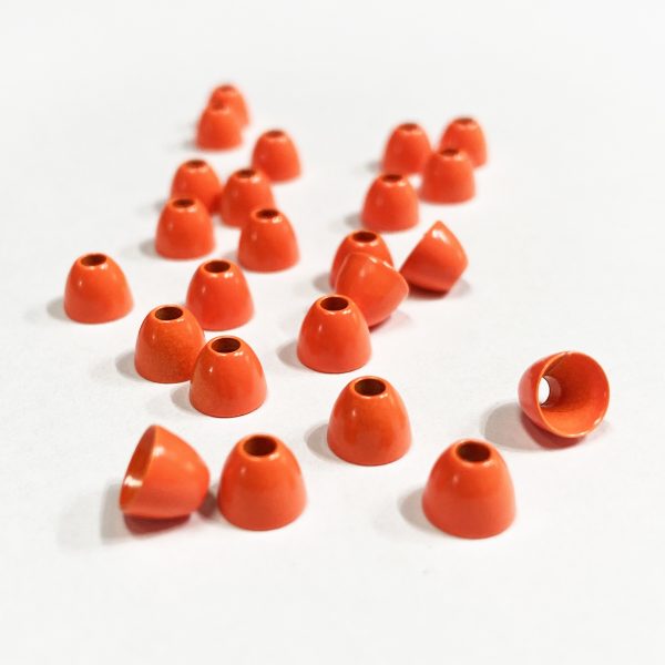 Brass Cone Heads Medium Fl. Orange