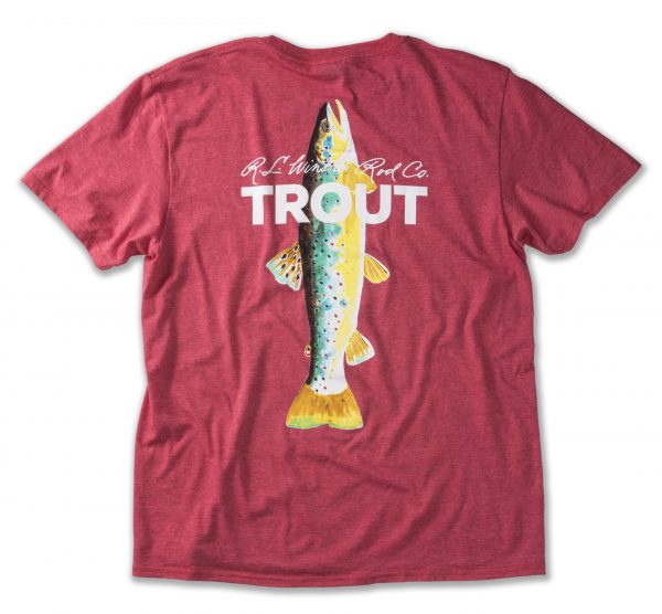 Trout Tech T-Shirt Faded Red