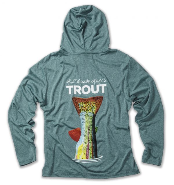 Trout Tech Hooded Fishing Shirt Heather Green