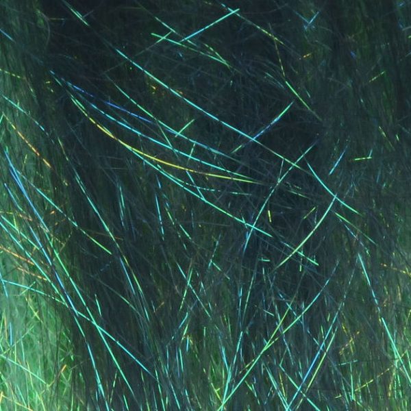 Ice Dub Minnow Back Shimmer Fringe #1 Chartreuse Peacock Back