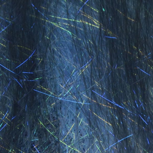 Ice Dub Minnow Back Shimmer Fringe #4 Pearl Dark UV Blue Back