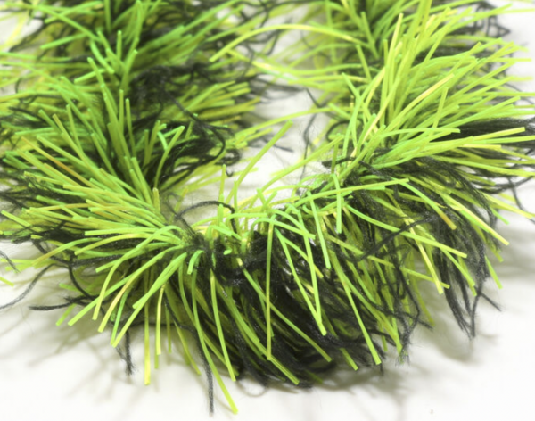 Microflex Soft Hackle Chenille Extra Large Black Chartreuse #12